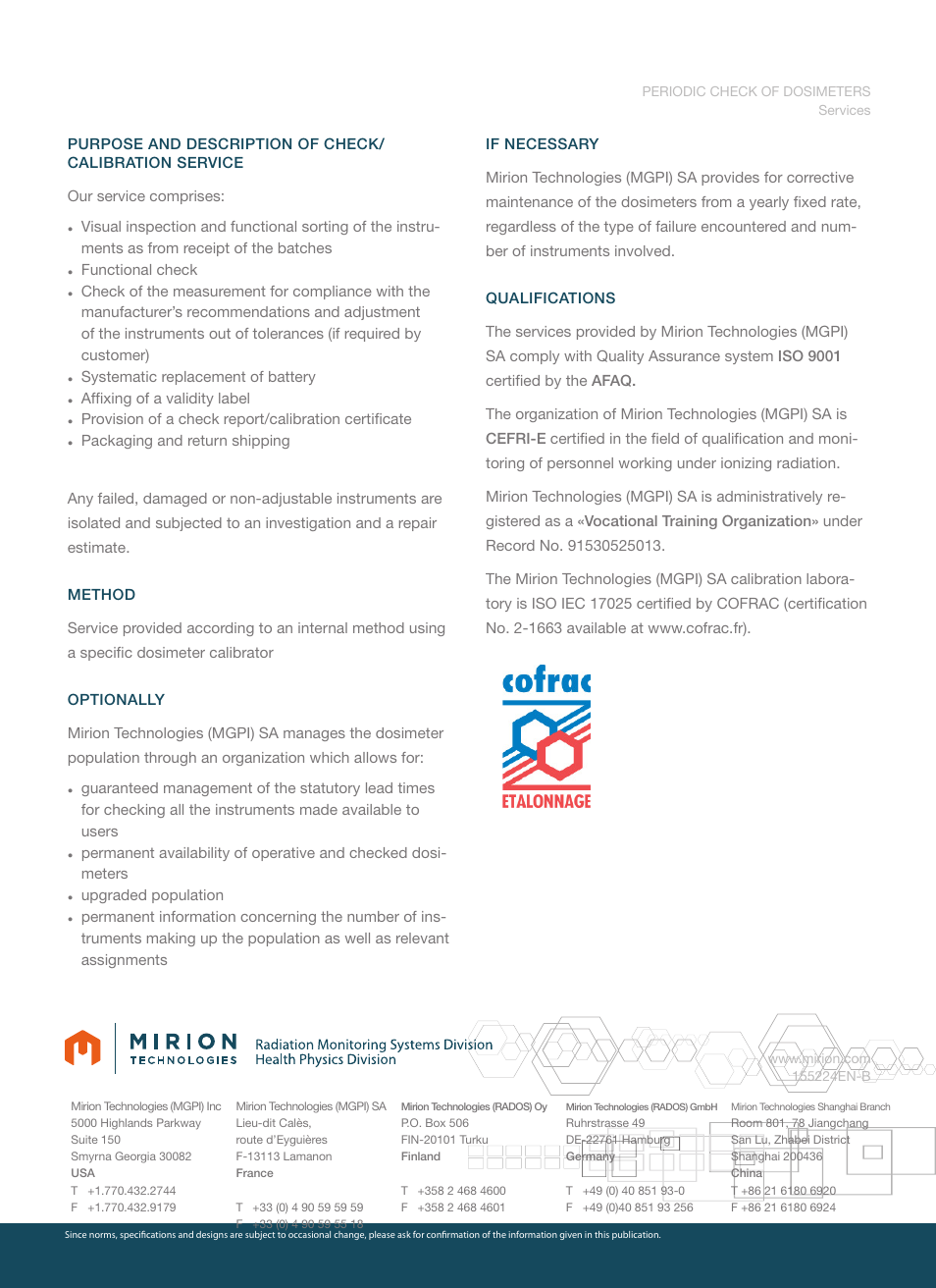 Mirion Technologies DMC 3000 Dosimetry Checking User Manual | Page 2 / 2