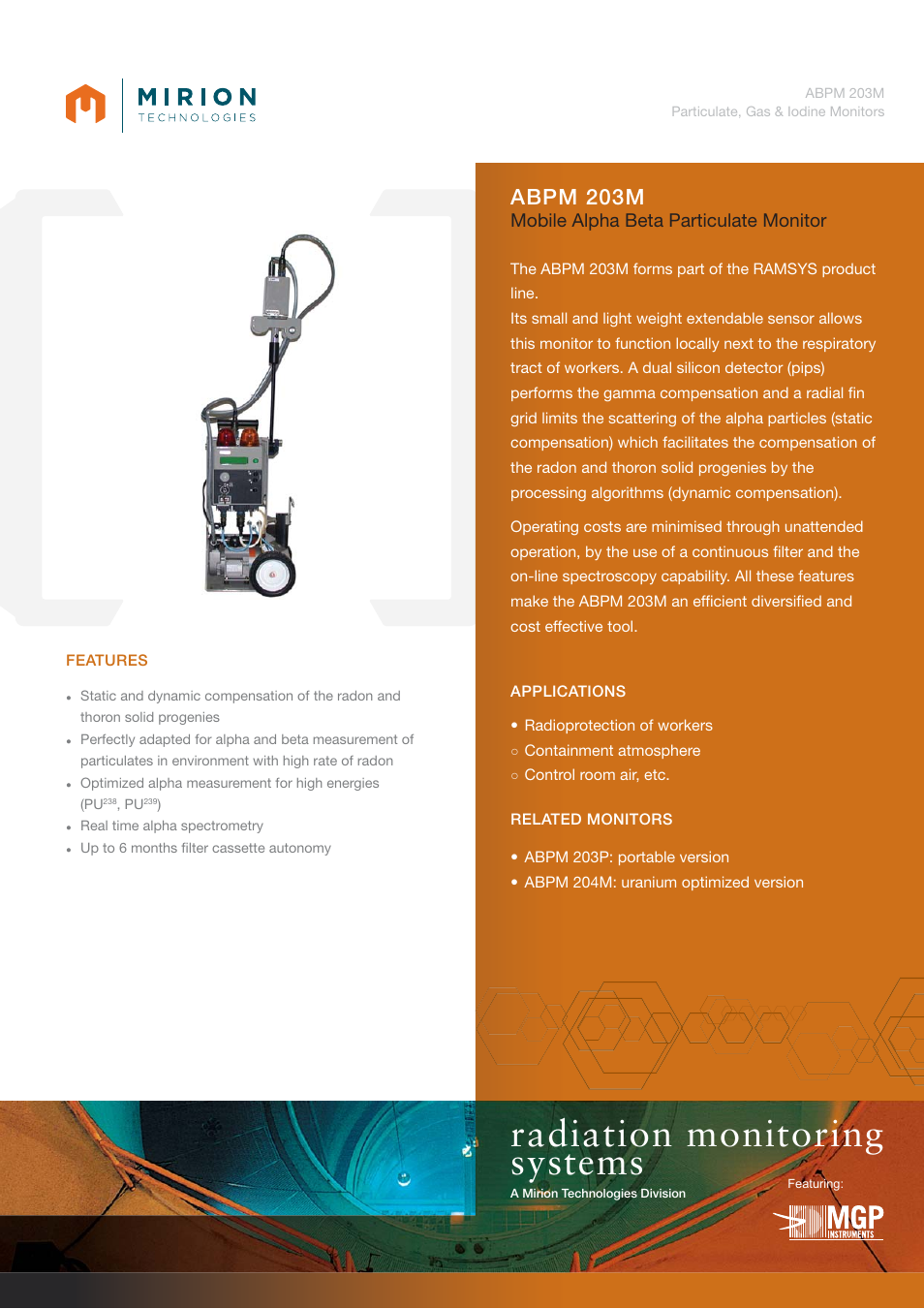 Mirion Technologies ABPM 203M User Manual | 2 pages