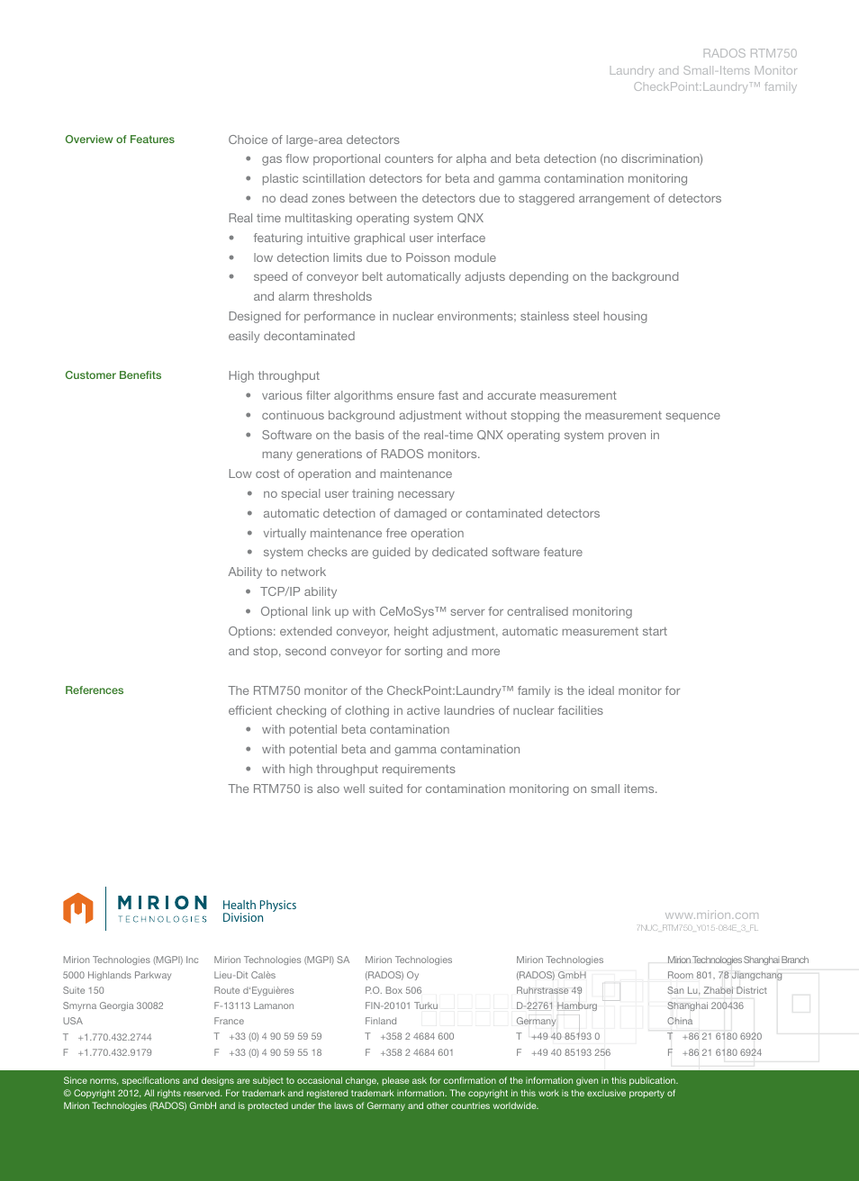 Format a4 | Mirion Technologies RTM750 User Manual | Page 2 / 2