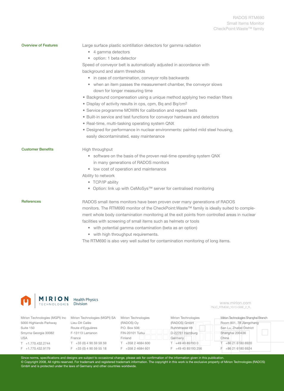 Format a4 | Mirion Technologies RTM690 User Manual | Page 2 / 2