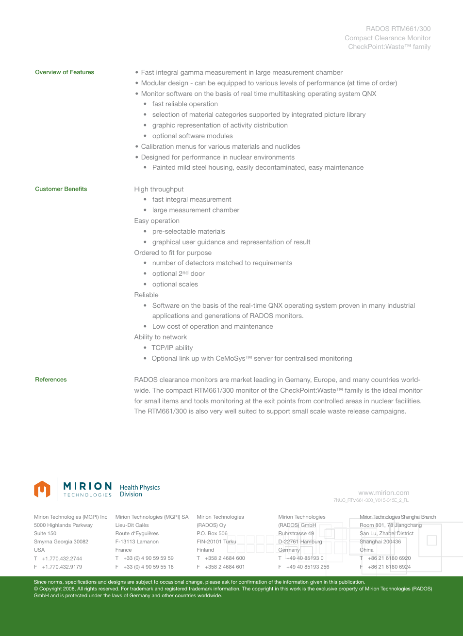 Format a4 | Mirion Technologies RTM661-300 User Manual | Page 2 / 2