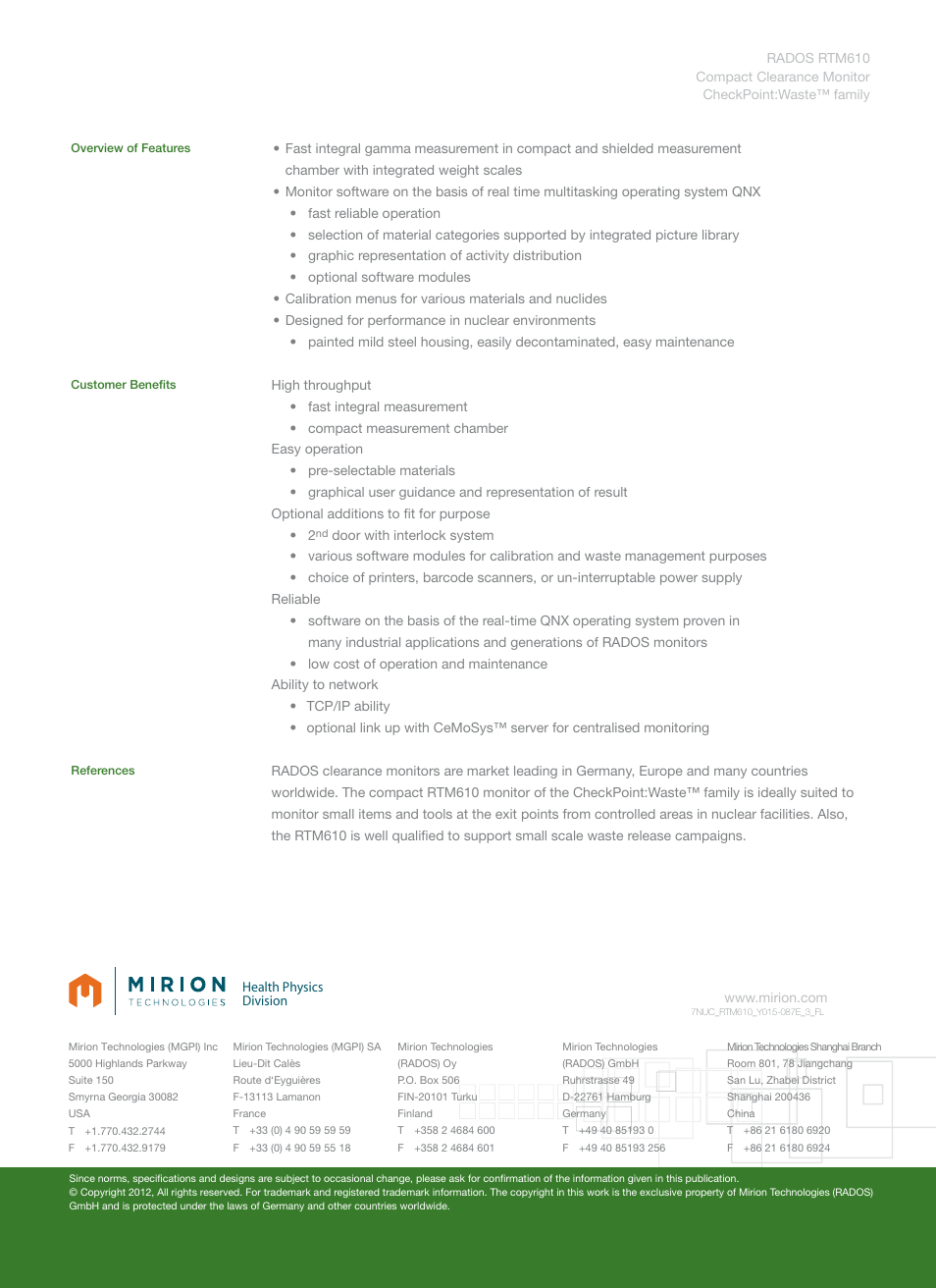 Format a4 | Mirion Technologies RTM610 User Manual | Page 2 / 2