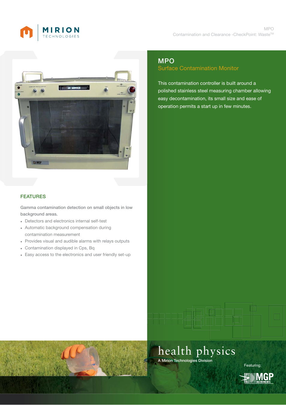Mirion Technologies MPO User Manual | 2 pages
