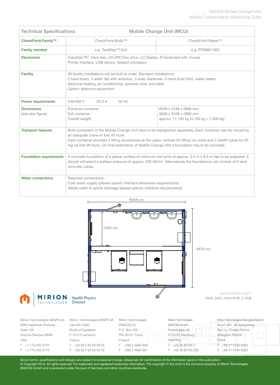 Mirion Technologies MCU Mobile Change Unit User Manual | Page 4 / 4