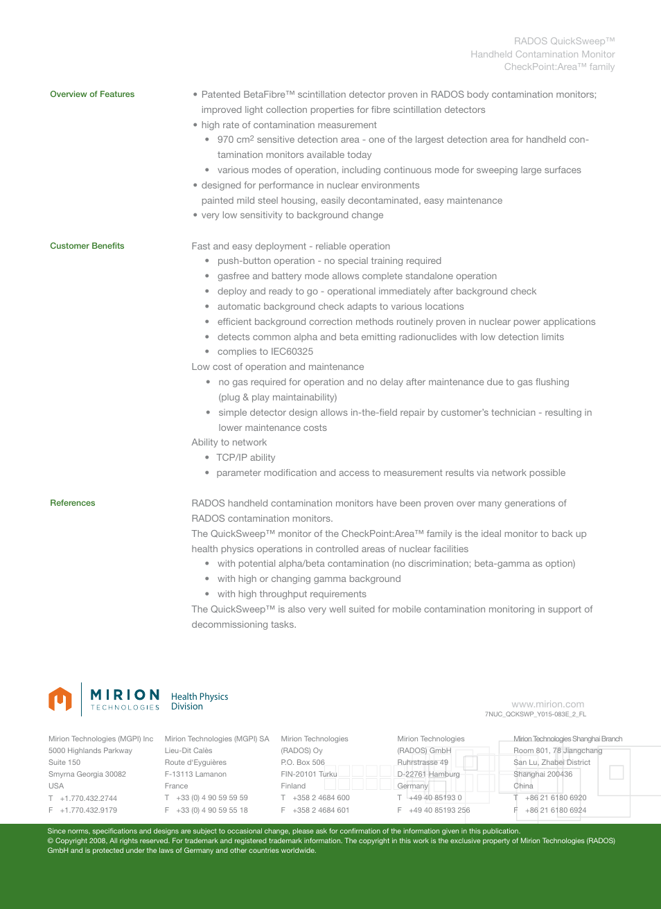 Format a4 | Mirion Technologies QuickSweep User Manual | Page 2 / 2