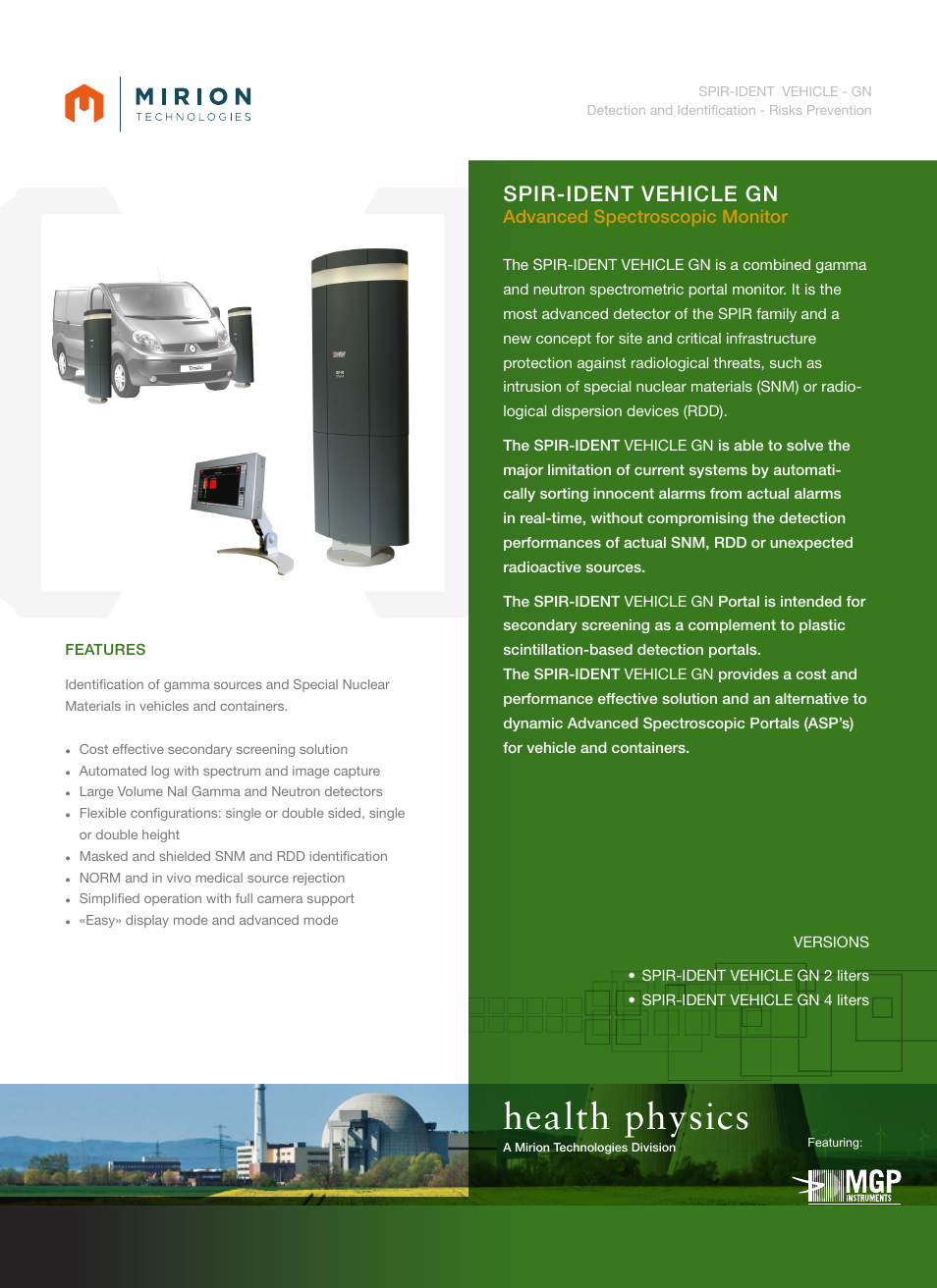Mirion Technologies SPIR-Ident Vehicle GN User Manual | 2 pages