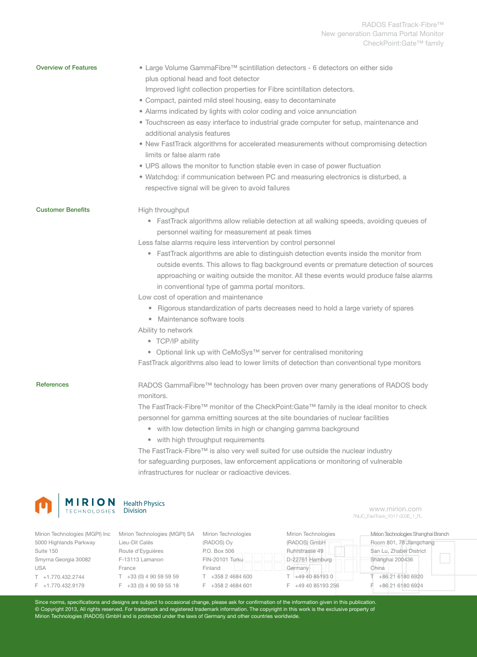 Format a4 | Mirion Technologies FastTrack-Fibre User Manual | Page 2 / 2