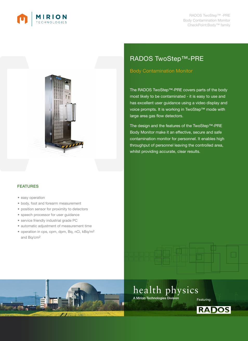 Mirion Technologies TwoStep-PRE User Manual | 2 pages
