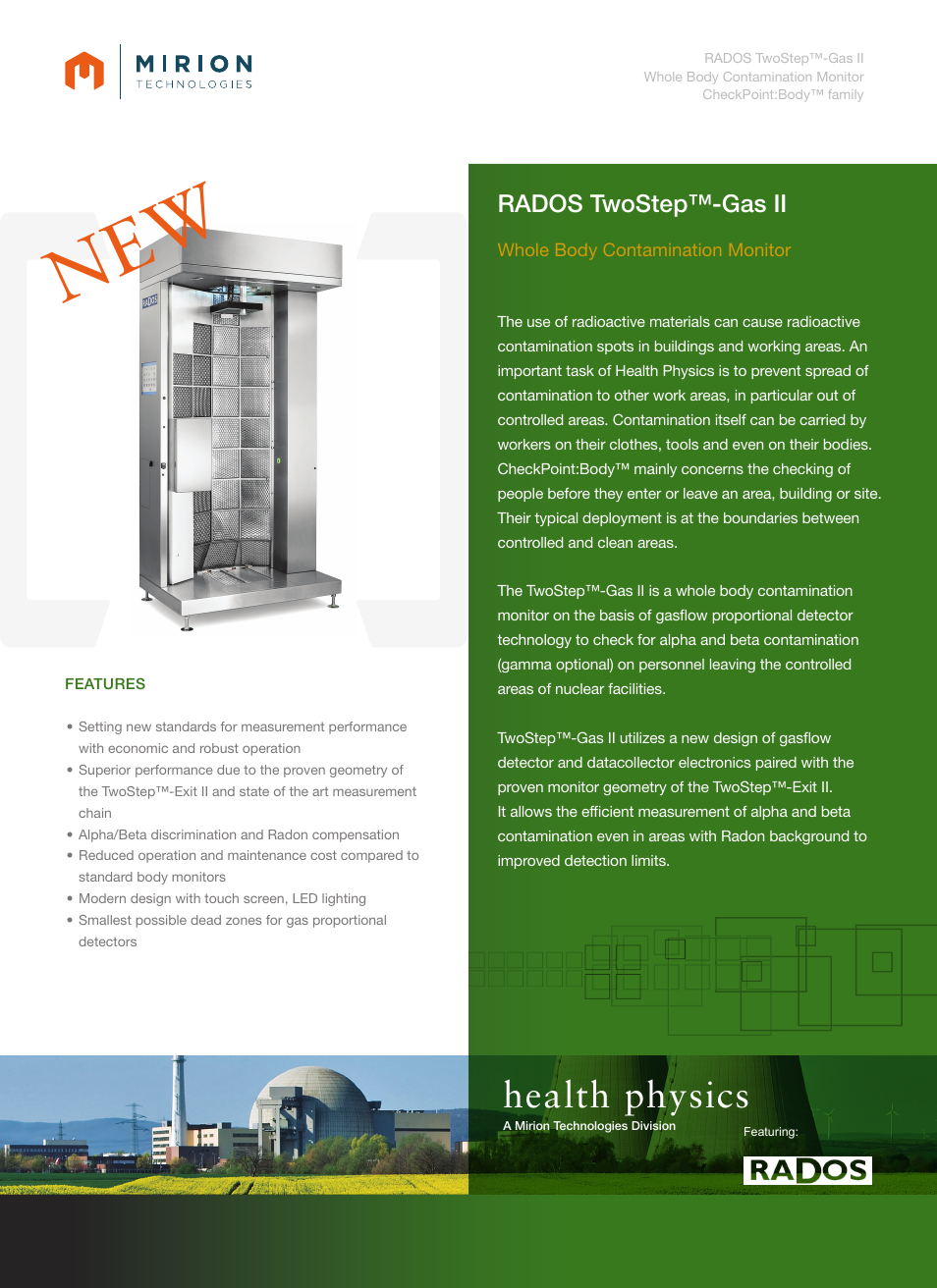 Mirion Technologies TwoStep-Gas II User Manual | 2 pages