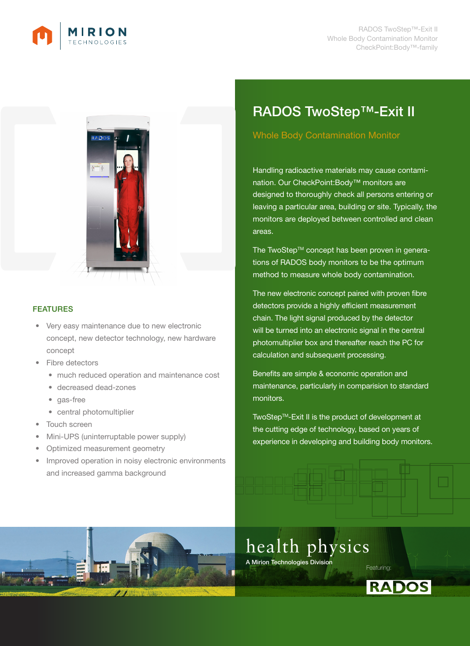 Mirion Technologies TwoStep-Exit II User Manual | 4 pages