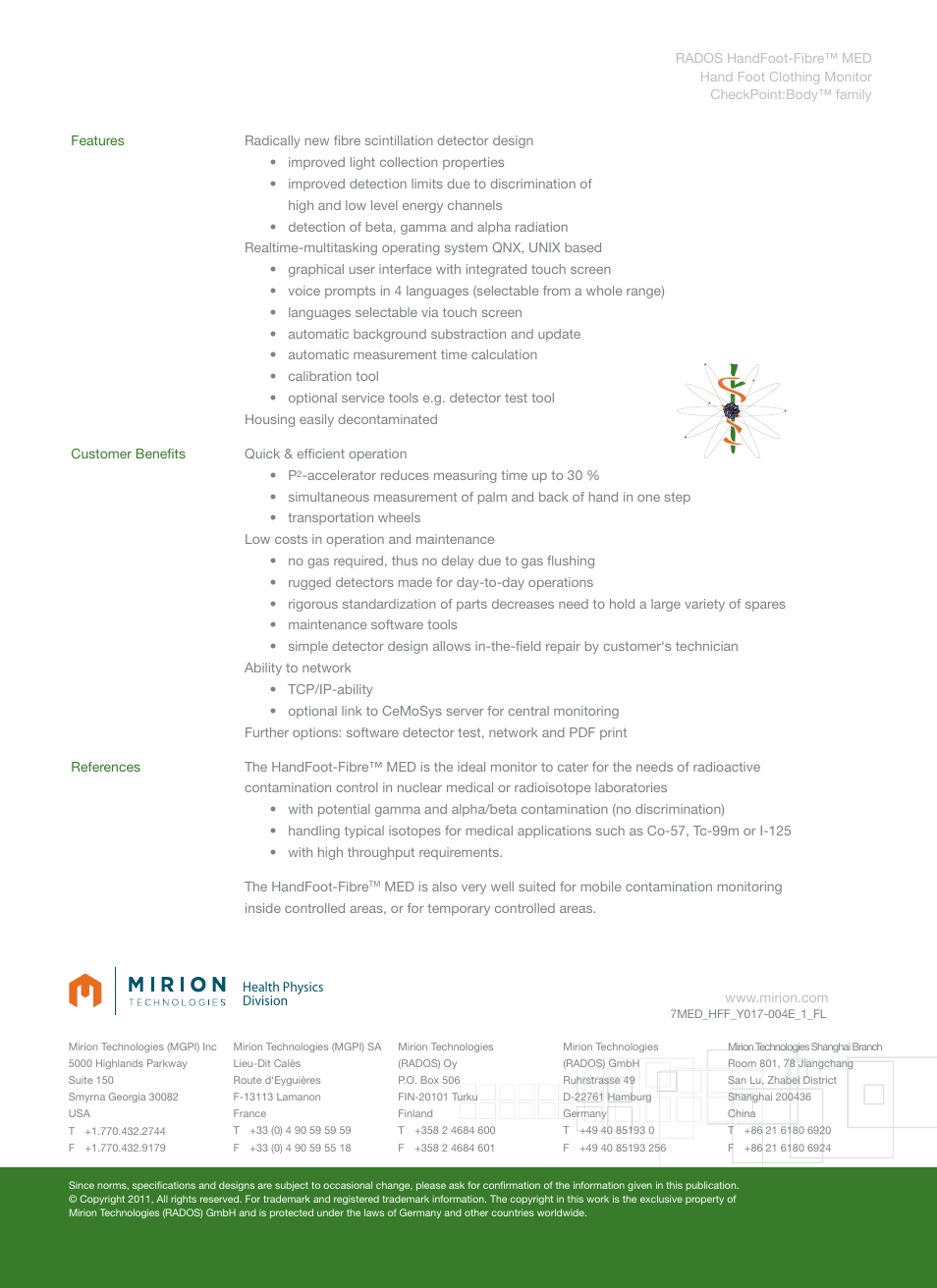 Format a4 | Mirion Technologies HandFoot-Fibre MED User Manual | Page 2 / 2