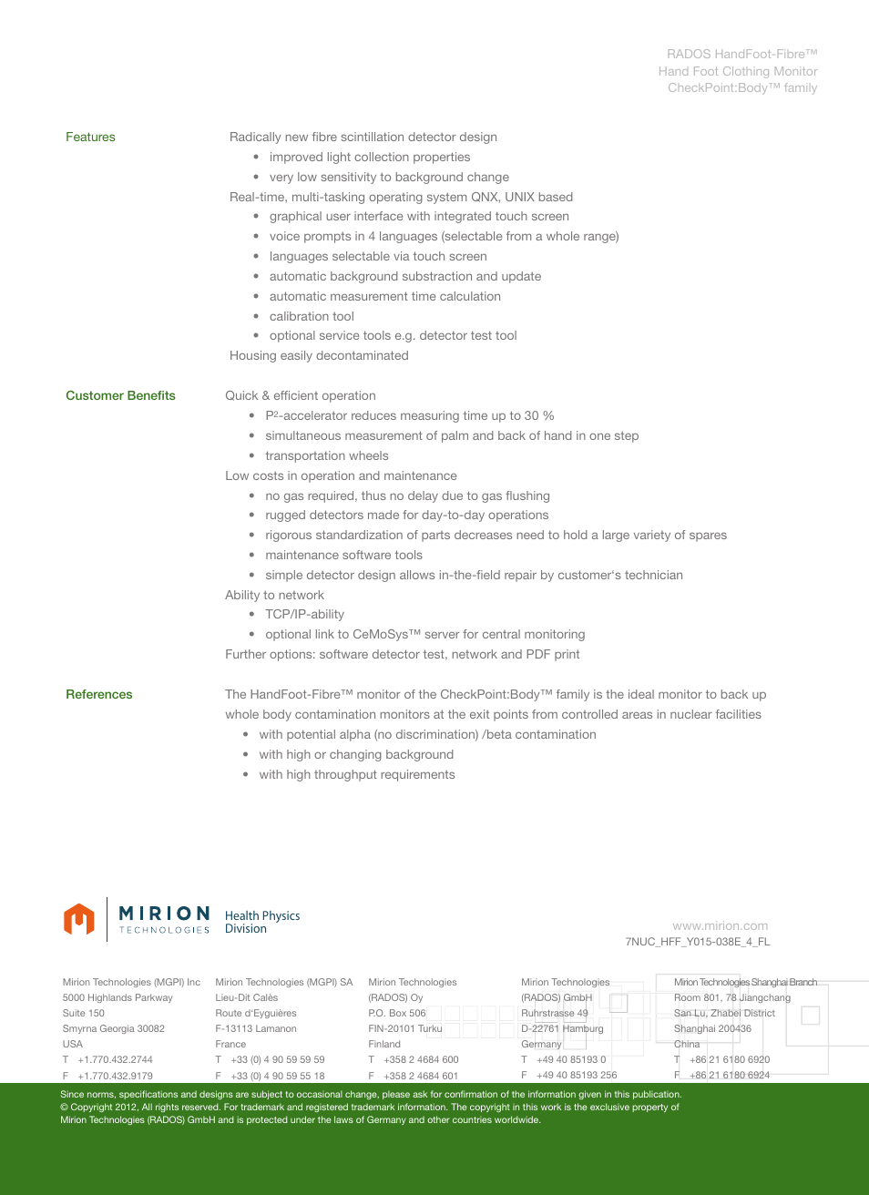 Format a4 | Mirion Technologies HandFoot-Fibre User Manual | Page 2 / 2