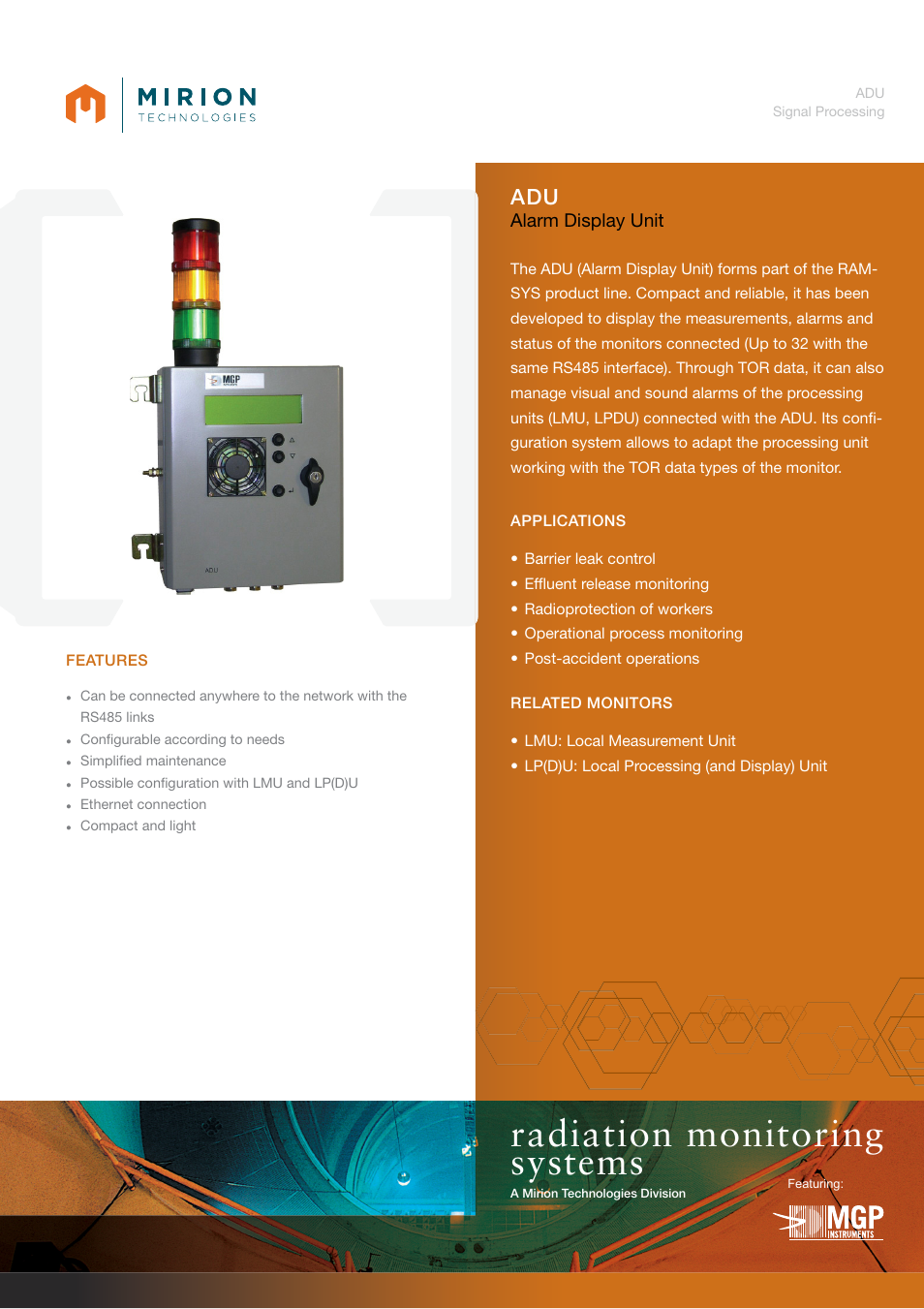 Mirion Technologies ADU User Manual | 2 pages