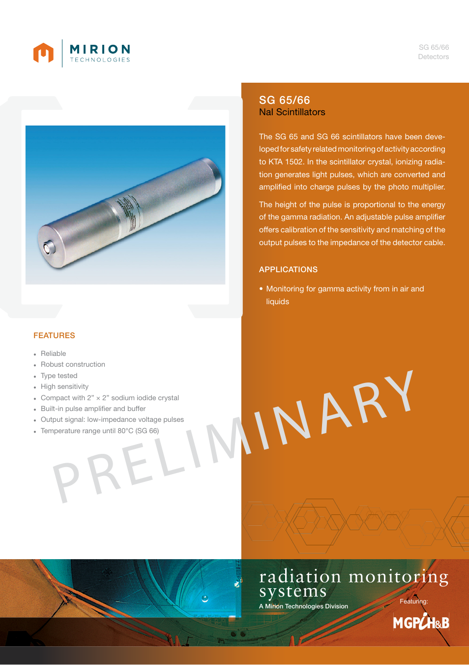 Mirion Technologies SG 65_66 User Manual | 2 pages