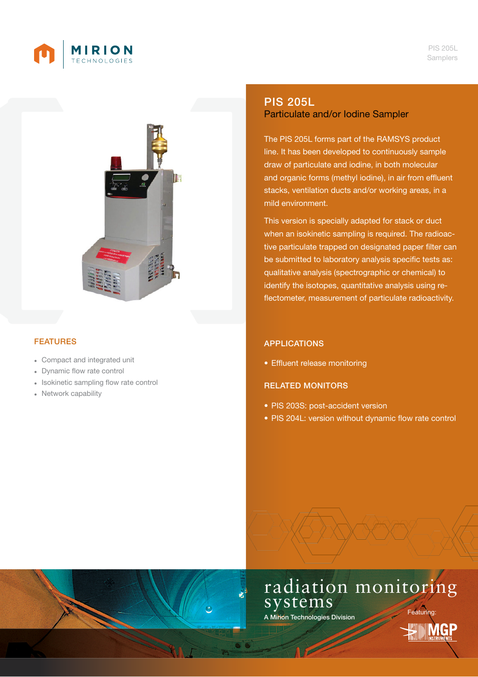 Mirion Technologies PIS 205L User Manual | 2 pages