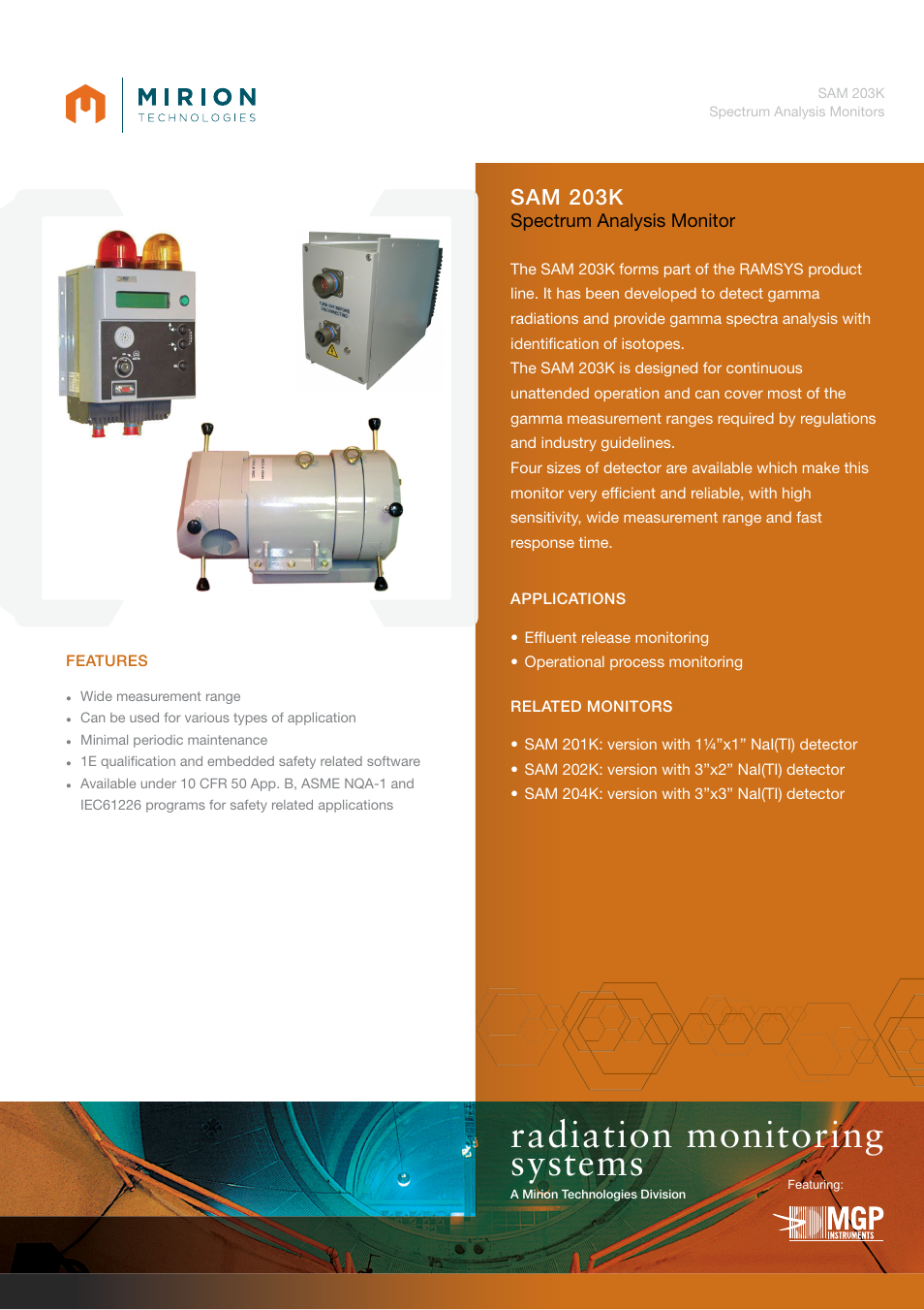 Mirion Technologies SAM 203K User Manual | 2 pages