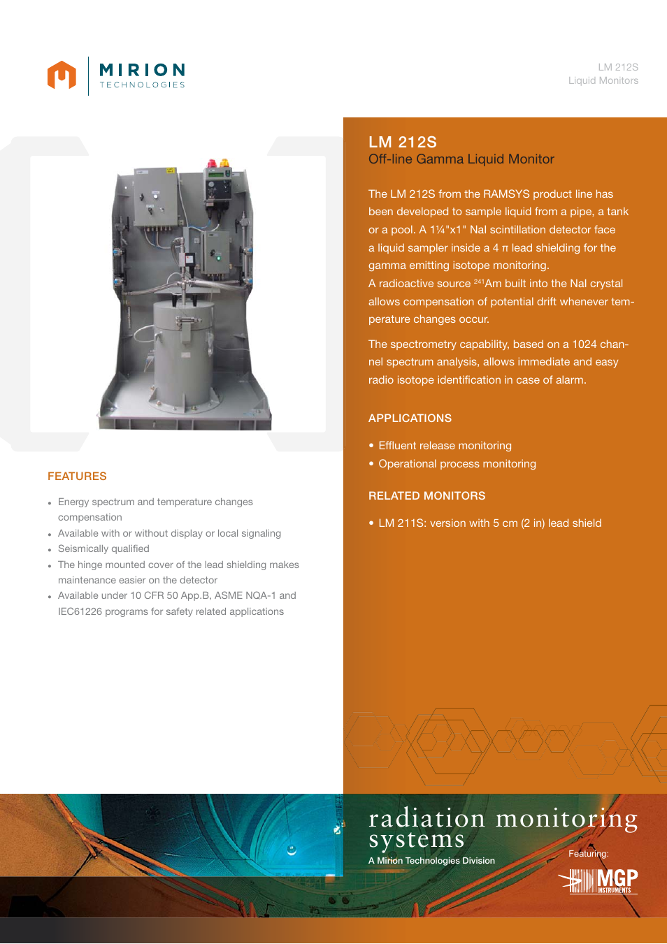 Mirion Technologies LM 212S User Manual | 2 pages