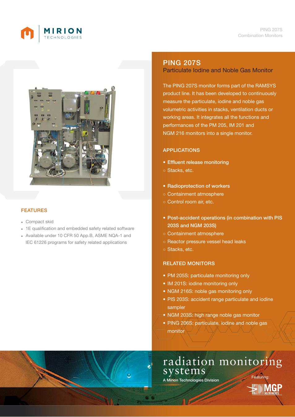 Mirion Technologies PING 207S User Manual | 2 pages