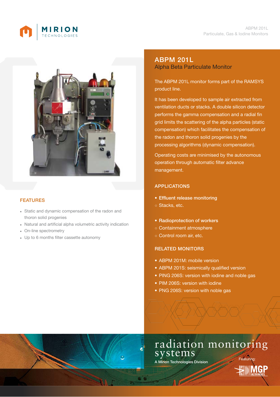 Mirion Technologies ABPM 201L User Manual | 2 pages