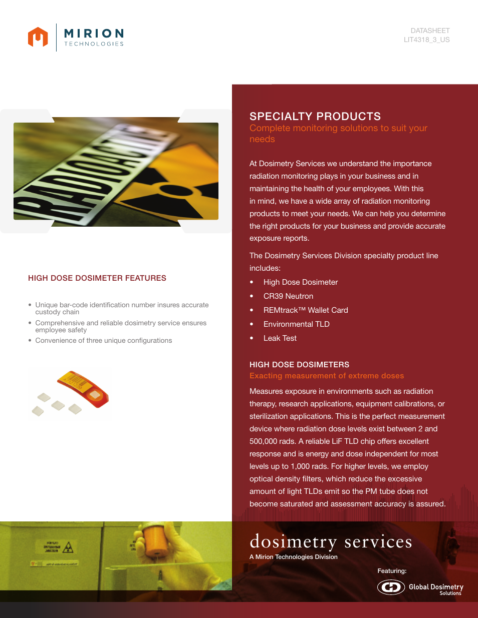 Mirion Technologies CR39 Neutron Detection User Manual | 4 pages