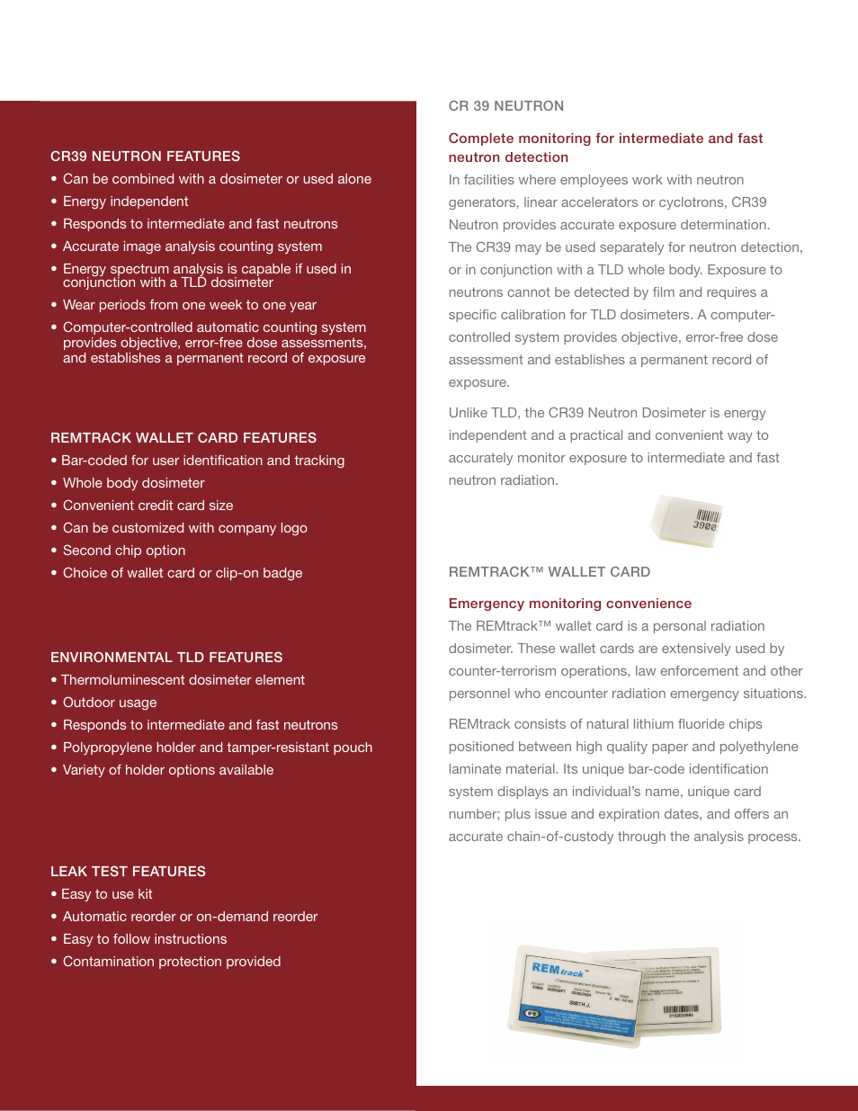 Mirion Technologies CR39 Neutron Detection User Manual | Page 2 / 4
