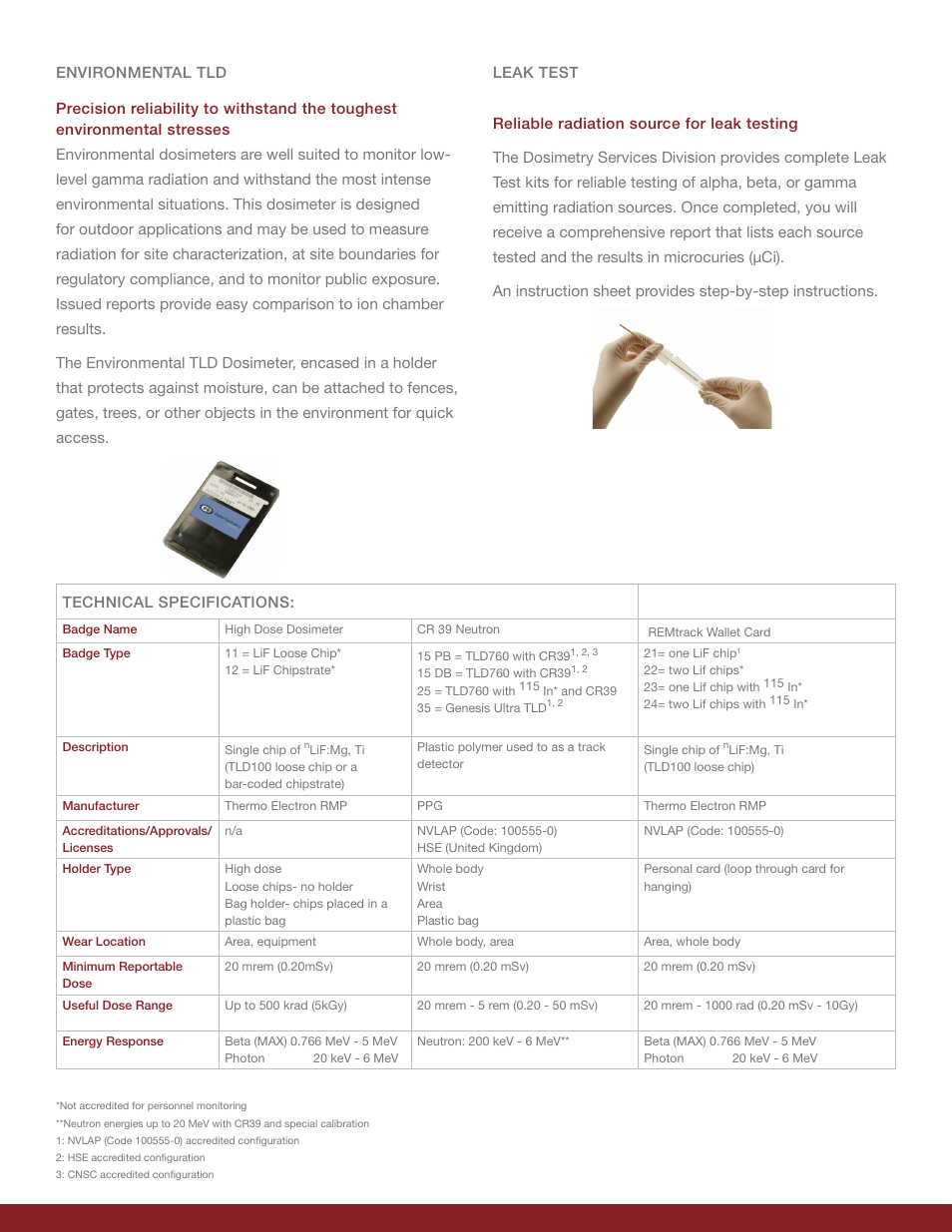 Mirion Technologies CR39 Neutron Detection User Manual | Page 3 / 4