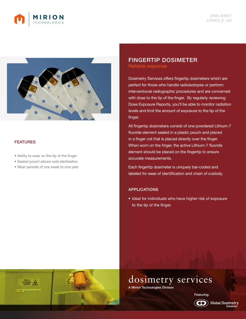 Mirion Technologies Finger Dosimeter User Manual | 2 pages