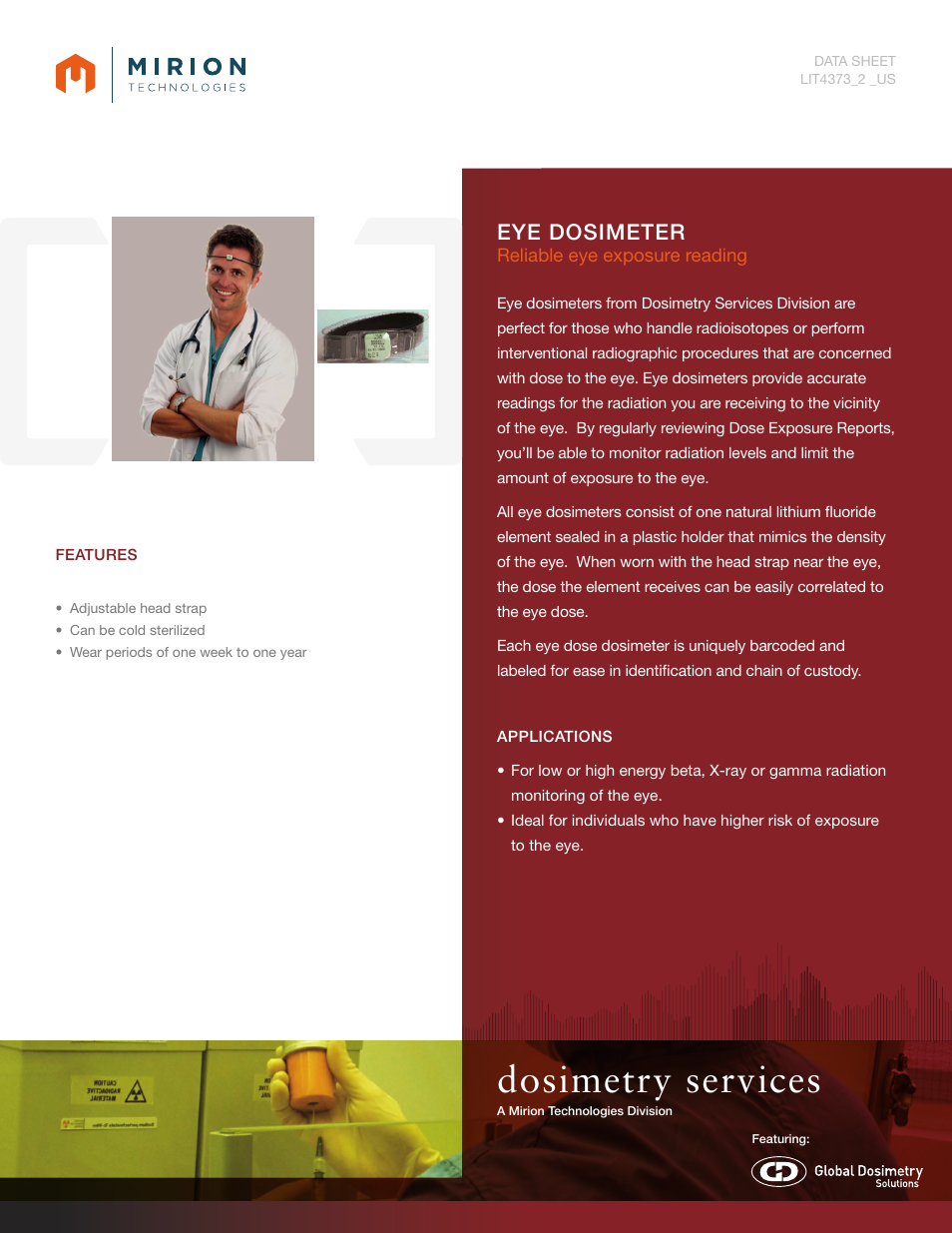 Mirion Technologies Eye Dosimeter User Manual | 2 pages