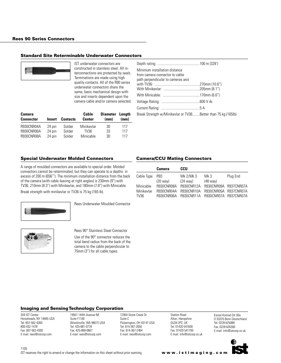 Mirion Technologies IST R90 Series Rees Cables & Connectors User Manual | Page 4 / 4