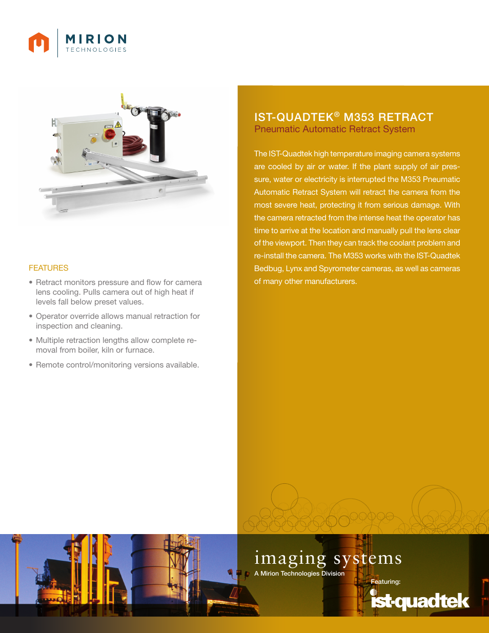 Mirion Technologies M353 Pneumatic Automatic Retract System User Manual | 2 pages