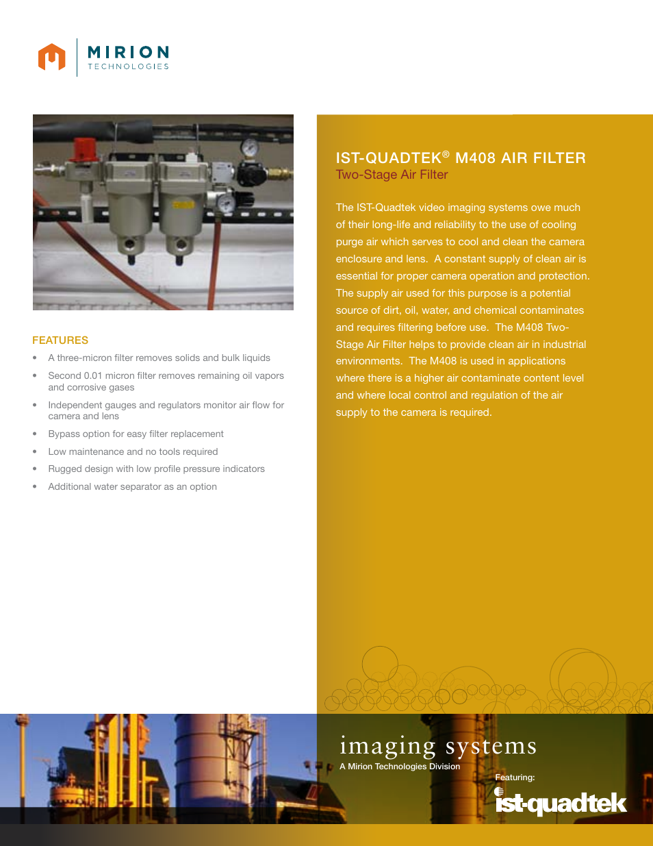 Mirion Technologies M408 Air Filter User Manual | 2 pages
