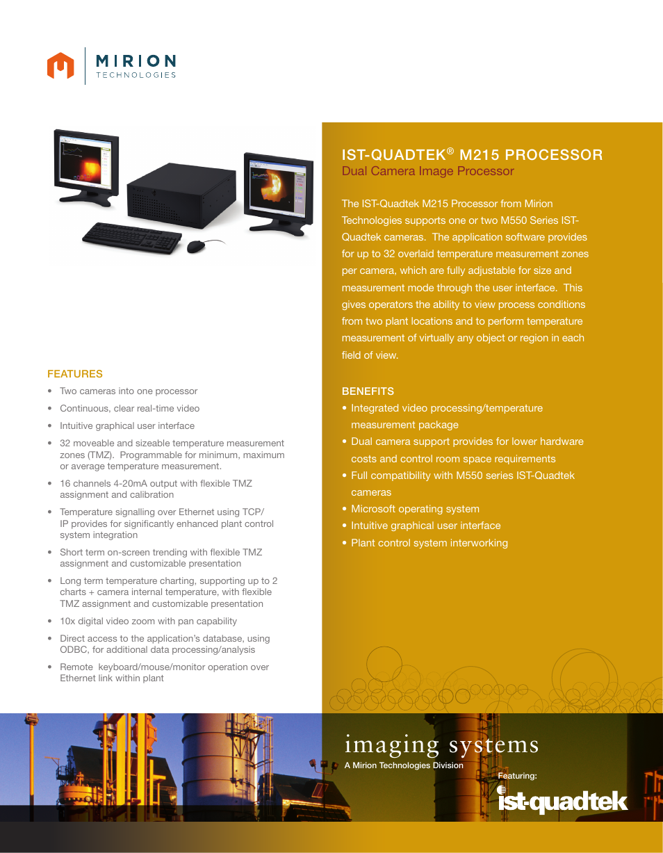 Mirion Technologies M215 Dual Camera Processor User Manual | 2 pages