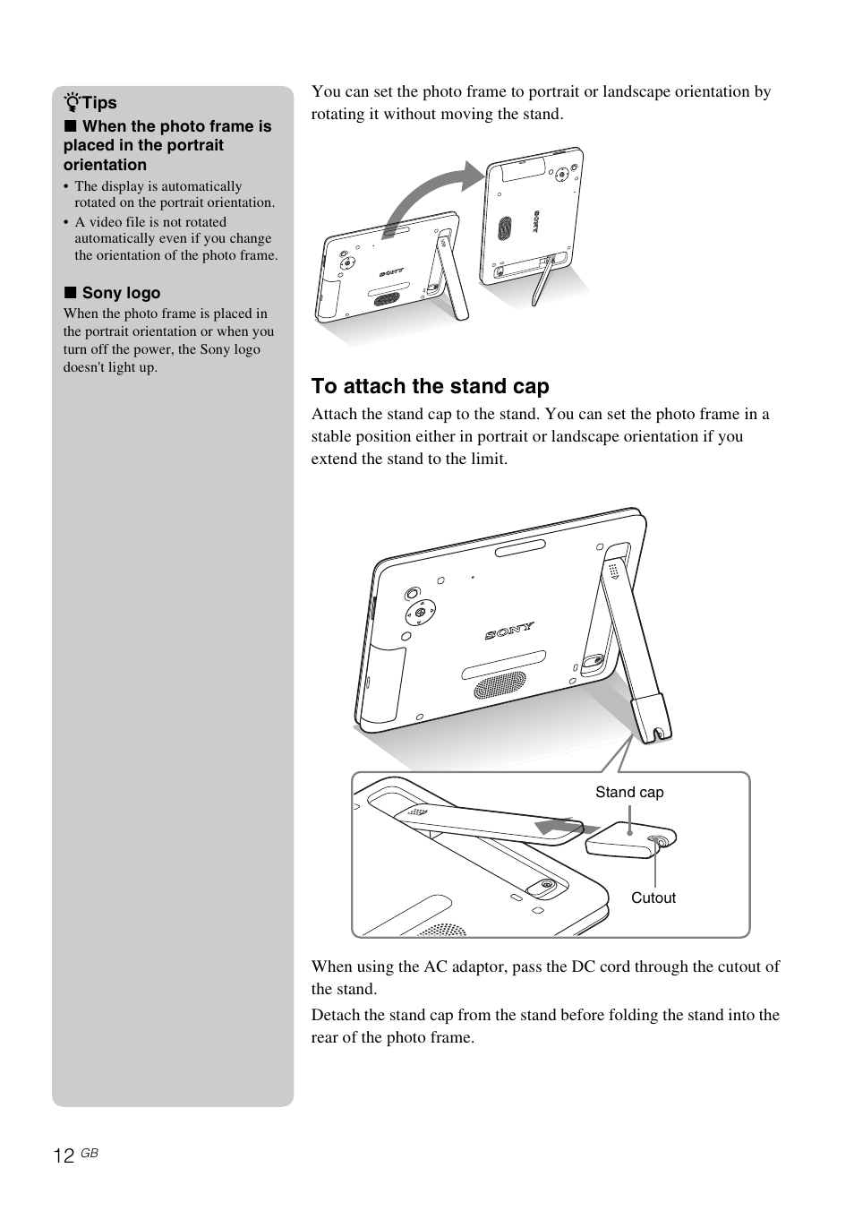Sony DPF-D830 User Manual | Page 12 / 40