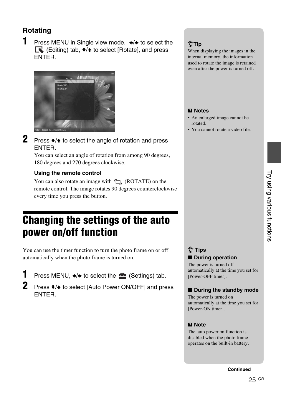 Sony DPF-D830 User Manual | Page 25 / 40
