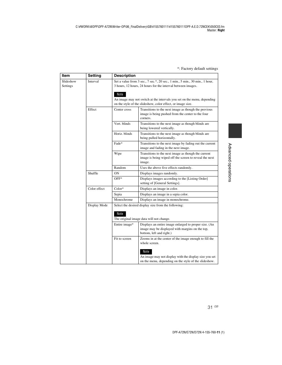 Sony DPF-D72N User Manual | Page 31 / 64