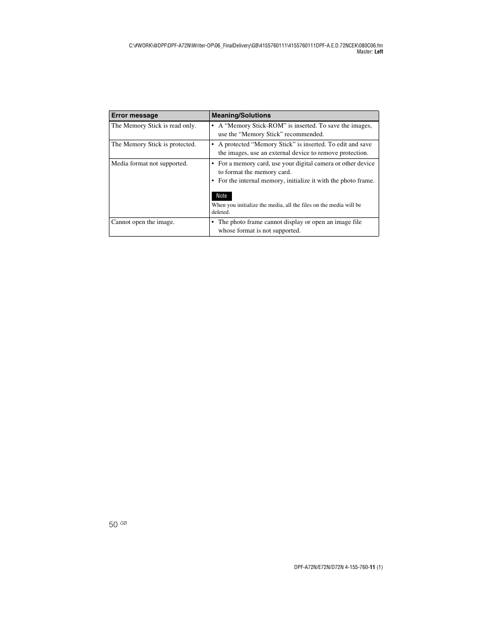 Sony DPF-D72N User Manual | Page 50 / 64