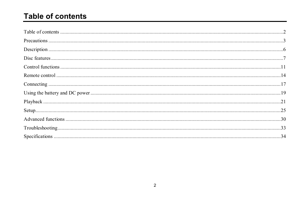 Hyundai H-LCDVD700 User Manual | Page 2 / 69