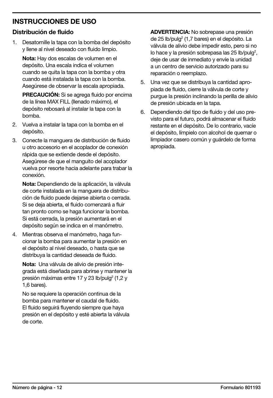 Instrucciones de uso | Mityvac MV6840 fluid dispensing system User Manual | Page 12 / 30