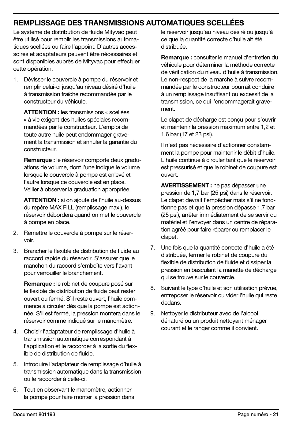 Mityvac MV6840 fluid dispensing system User Manual | Page 21 / 30