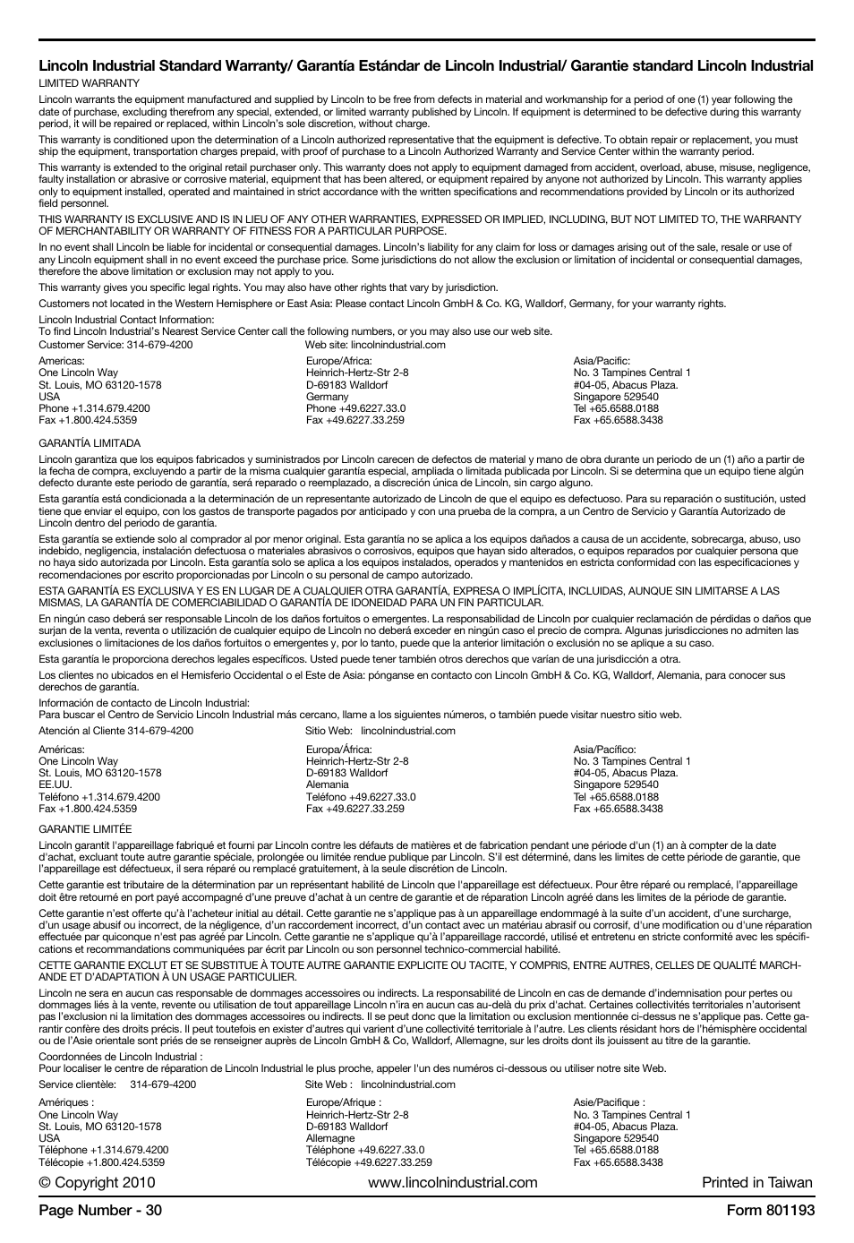 Mityvac MV6840 fluid dispensing system User Manual | Page 30 / 30