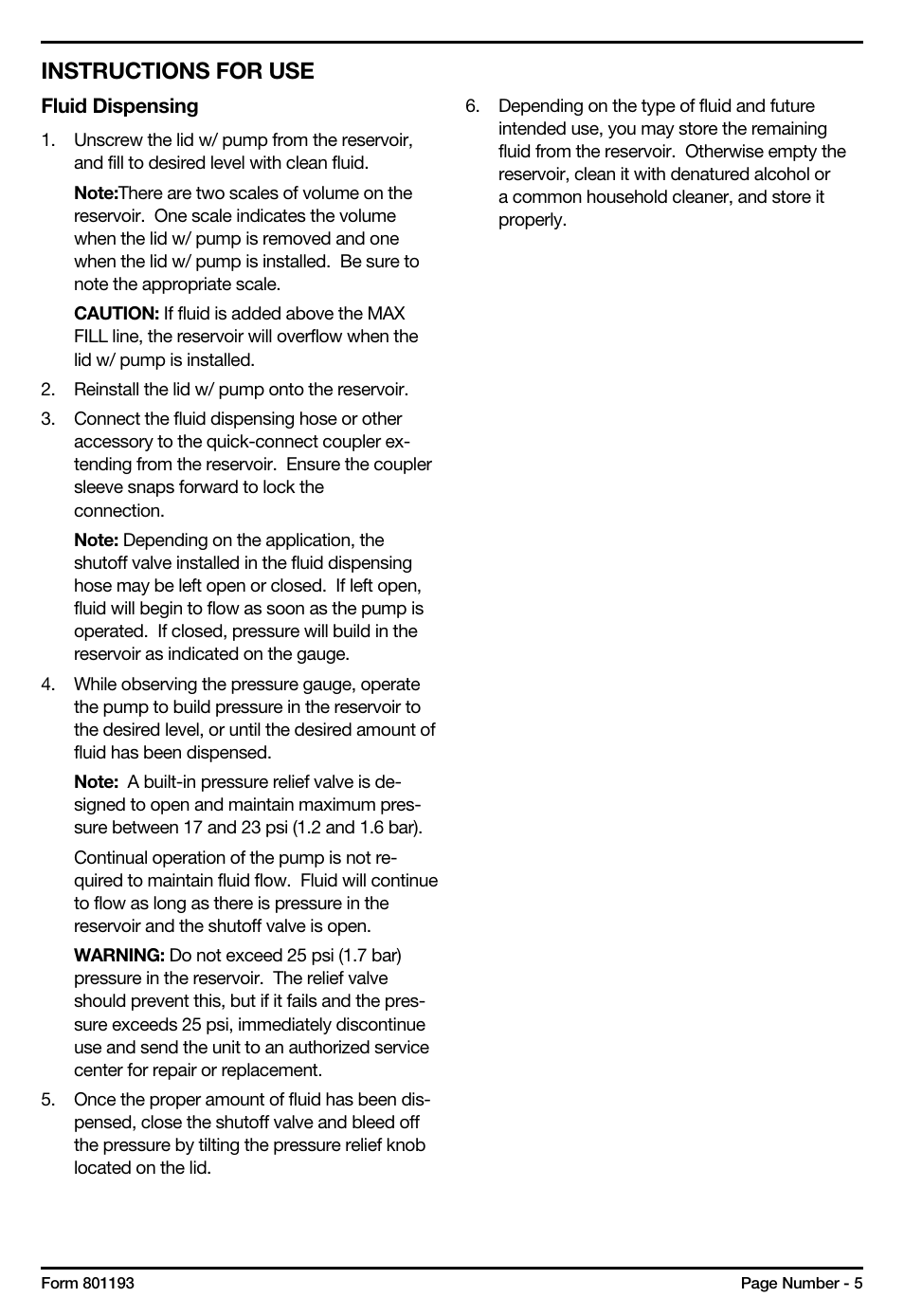 Instructions for use | Mityvac MV6840 fluid dispensing system User Manual | Page 5 / 30