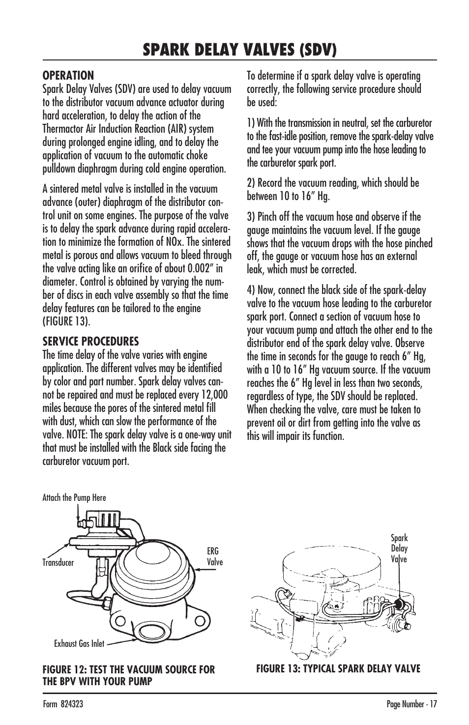 Spark delay valves (sdv) | Mityvac MV8500 silverline elite aUtoMotive test kit User Manual | Page 17 / 76