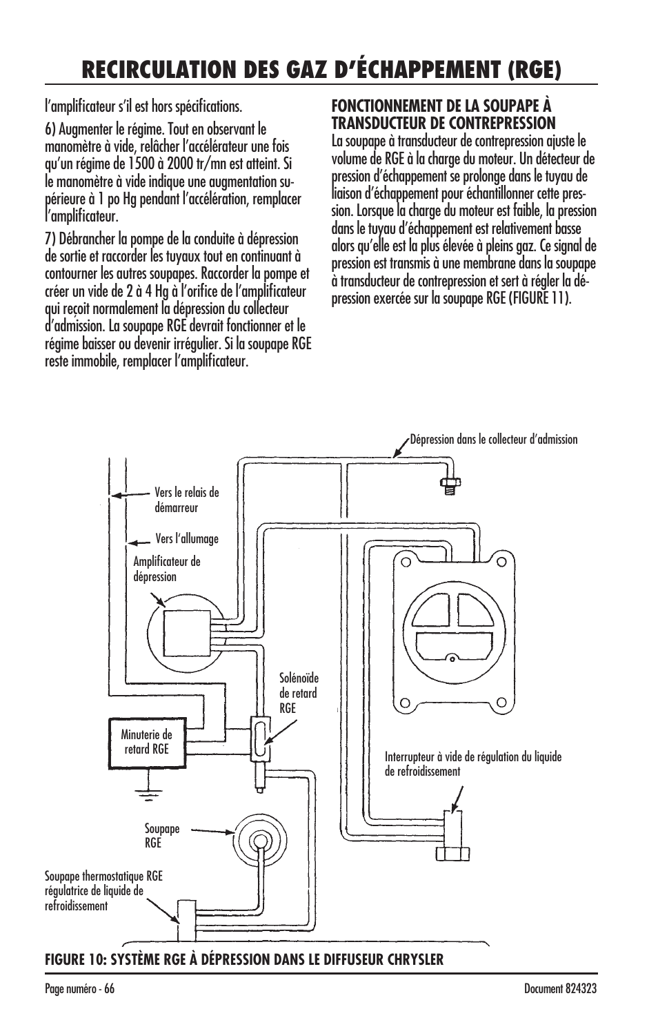 Recirculation des gaz d’échappement (rge) | Mityvac MV8500 silverline elite aUtoMotive test kit User Manual | Page 66 / 76