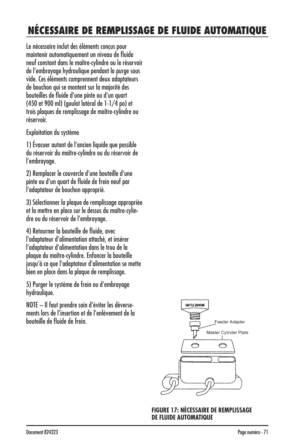 Nécessaire de remplissage de fluide automatique | Mityvac MV8500 silverline elite aUtoMotive test kit User Manual | Page 71 / 76