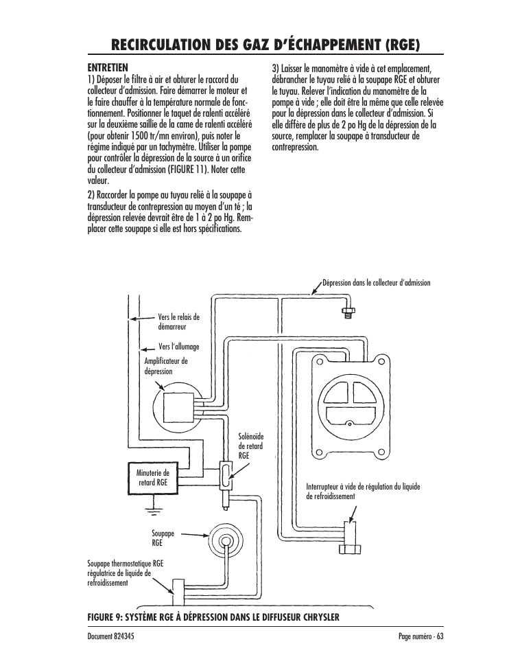 Recirculation des gaz d’échappement (rge) | Mityvac MV8000 AUTOMOTIVE TEST & BLEED KIT User Manual | Page 63 / 76