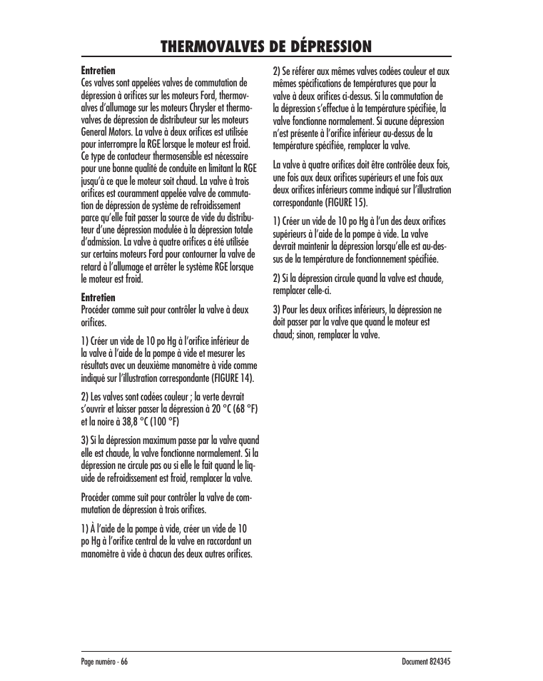 Thermovalves de dépression | Mityvac MV8000 AUTOMOTIVE TEST & BLEED KIT User Manual | Page 66 / 76