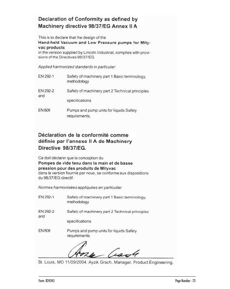 Mityvac MV8000 AUTOMOTIVE TEST & BLEED KIT User Manual | Page 73 / 76