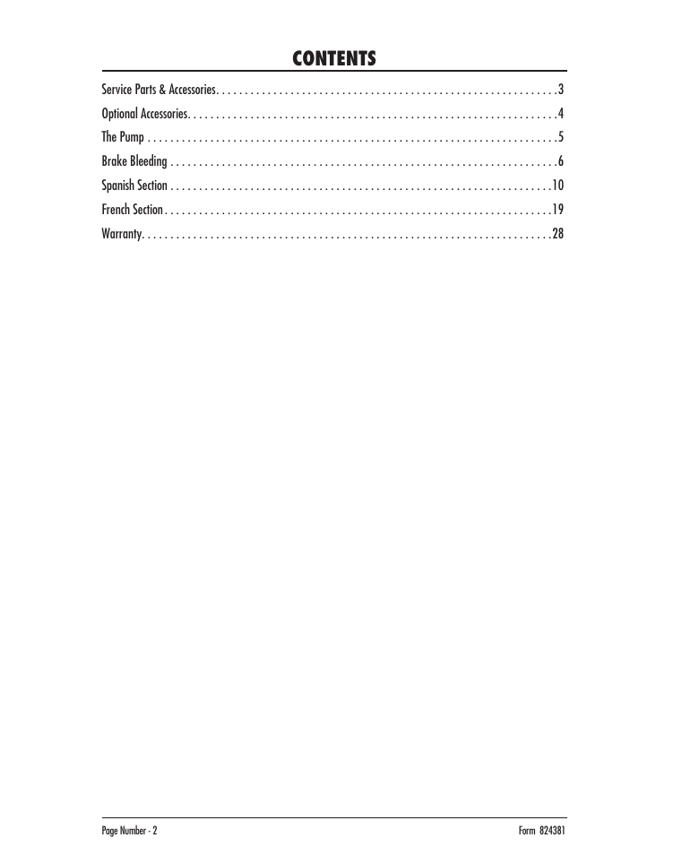 Mityvac MV8020 AUTOMOTIVE BRAKE BLEEDING KIT User Manual | Page 2 / 32
