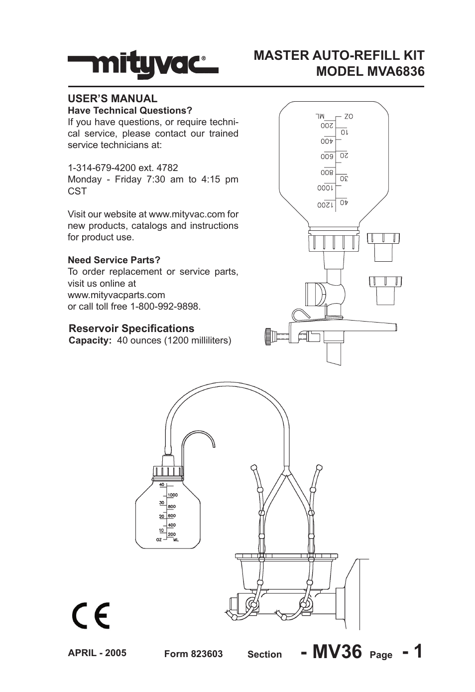 Mityvac MVA6836 MASTER AUTO-REFILL KIT User Manual | 36 pages