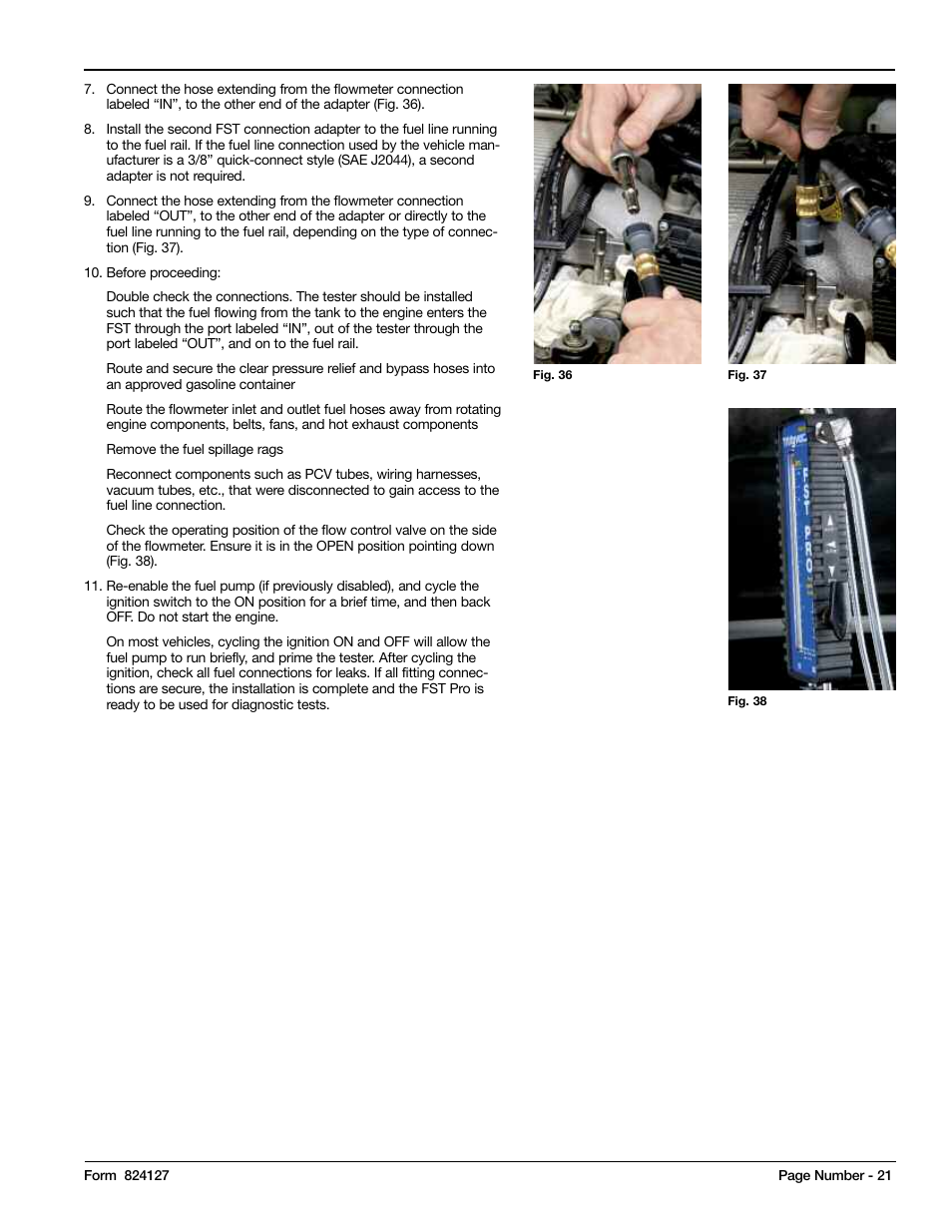 Mityvac MV5545 FST PRO FUEL SYSTEM TESTER User Manual | Page 21 / 42
